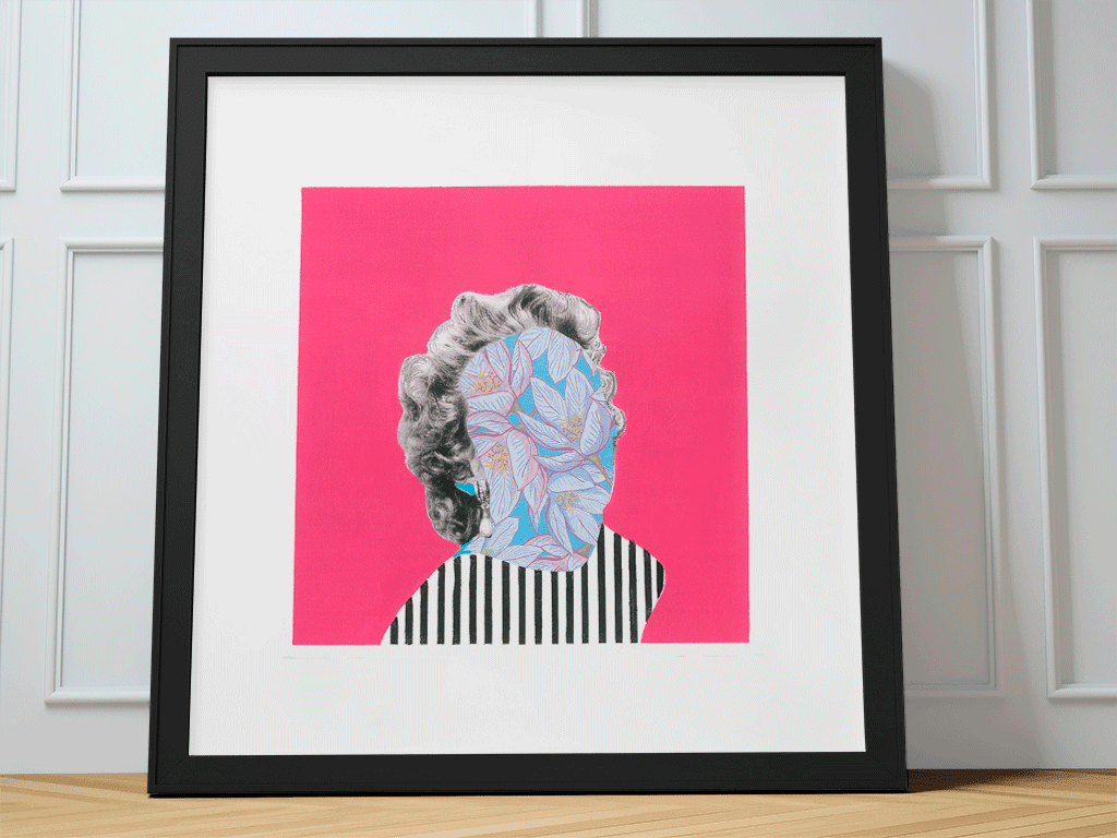mini pop V - pop art mashup print - kweenie studio