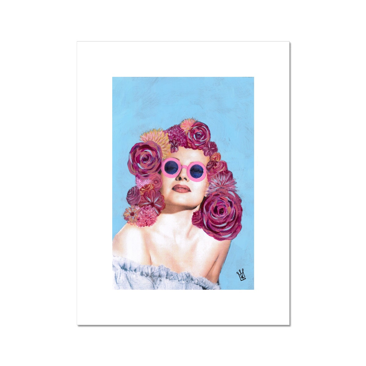 rose tinted - pop art mashup print - kweenie studio