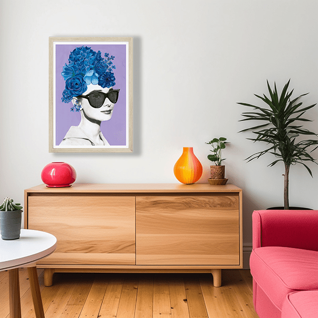 blue for you - pop art mash up print - kweenie studio