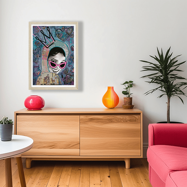 love & money - pop art mashup print - kweenie studio