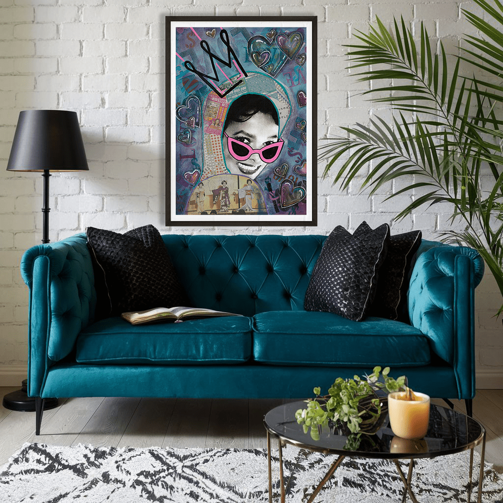 love & money - pop art mashup print - kweenie studio