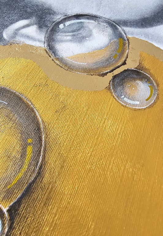 "who me?" - feminist pop art original artwork by kweenie - kweenie studio