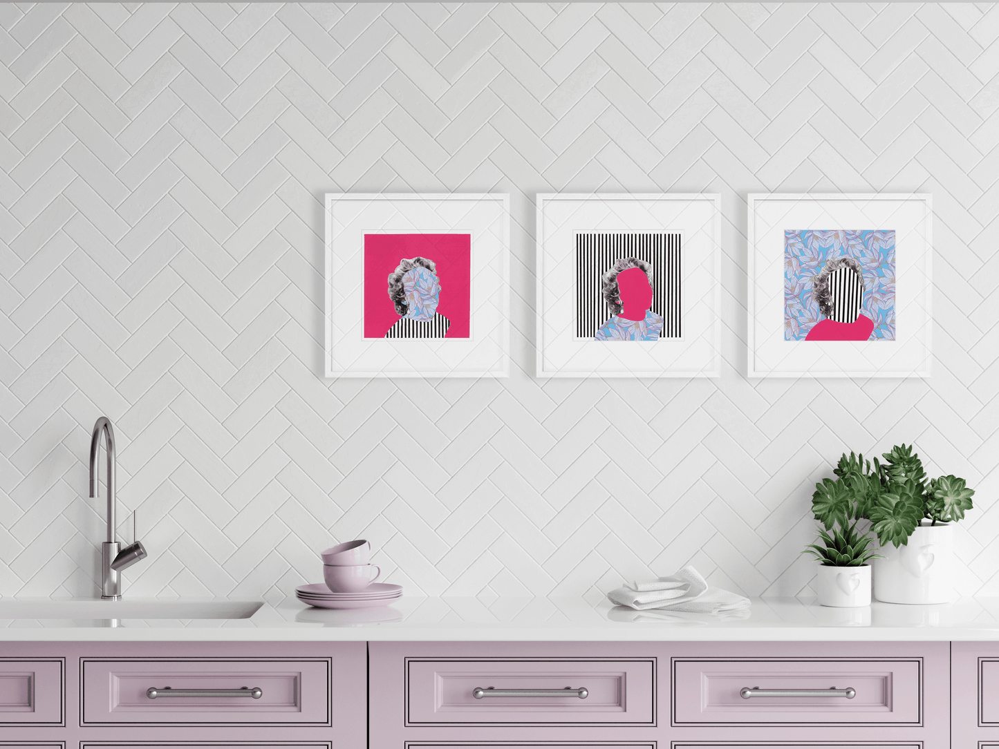 mini pop V - pop art mashup print - kweenie studio
