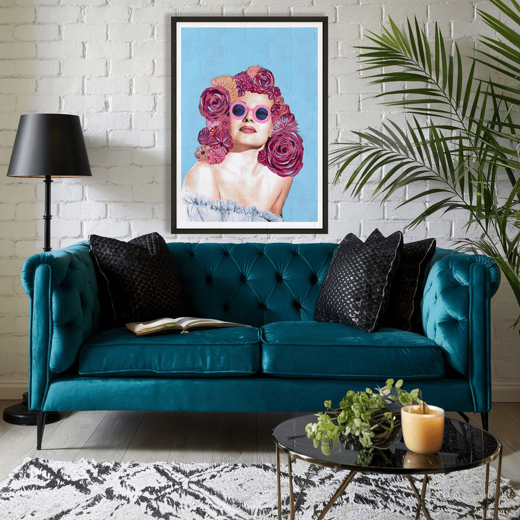 rose tinted - pop art mashup print - kweenie studio