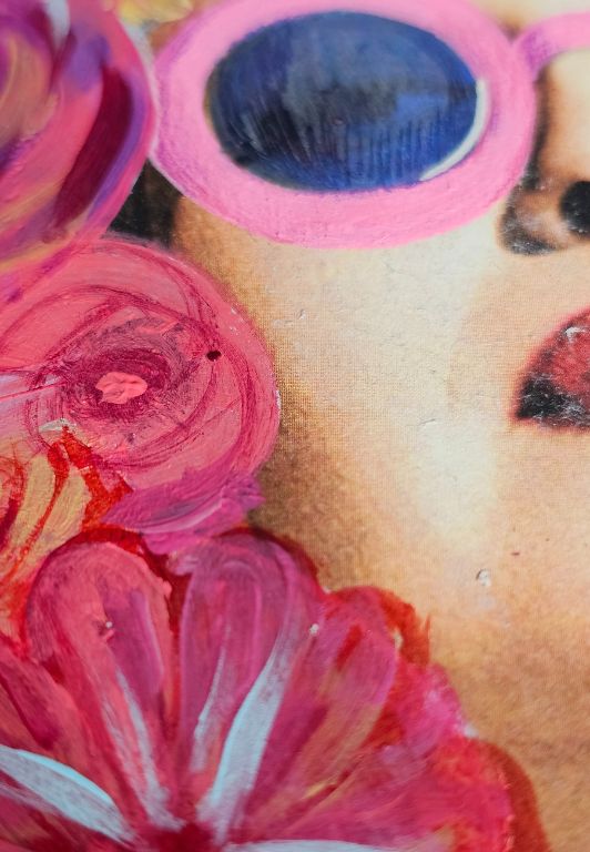 "rose tinted" - original pop art mashup - kweenie studio