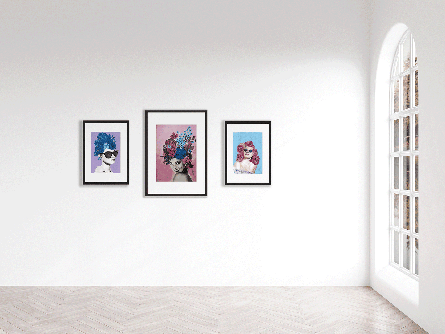 "rose tinted" - feminist pop art original artwork by kweenie - kweenie studio