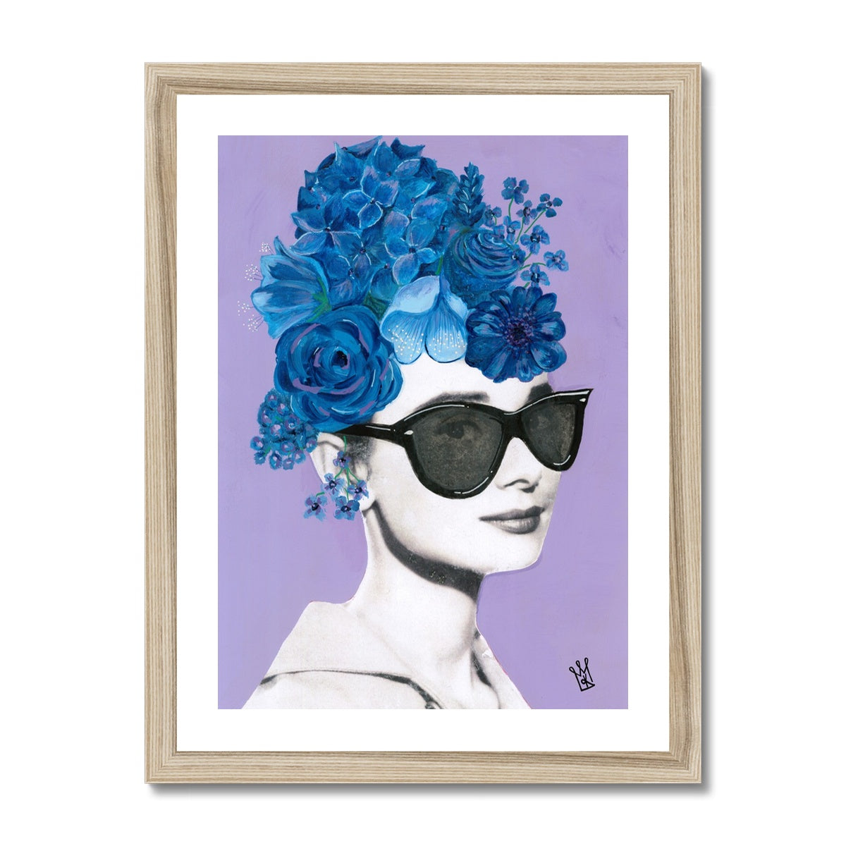 blue for you - pop art mash up print - kweenie studio