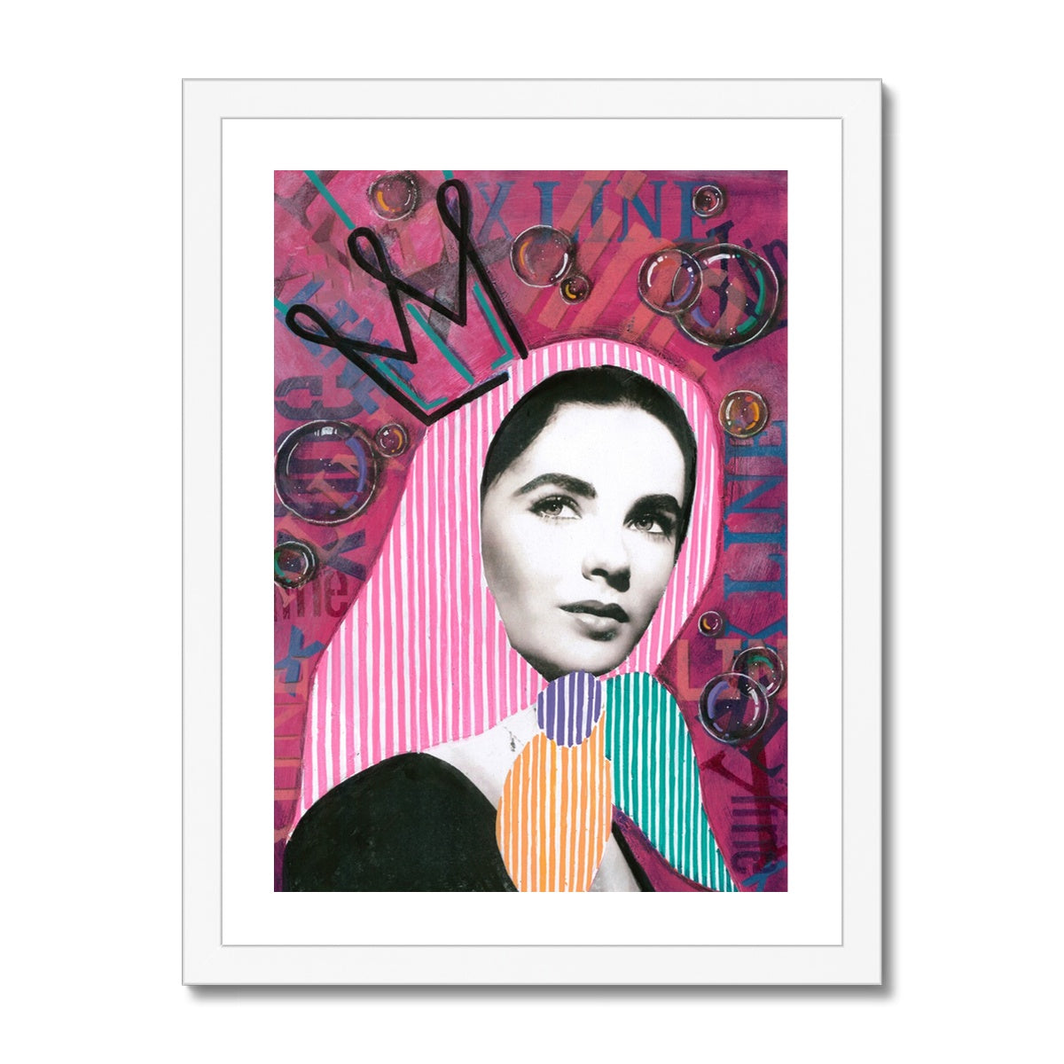 X the line - pop art mashup print - kweenie studio