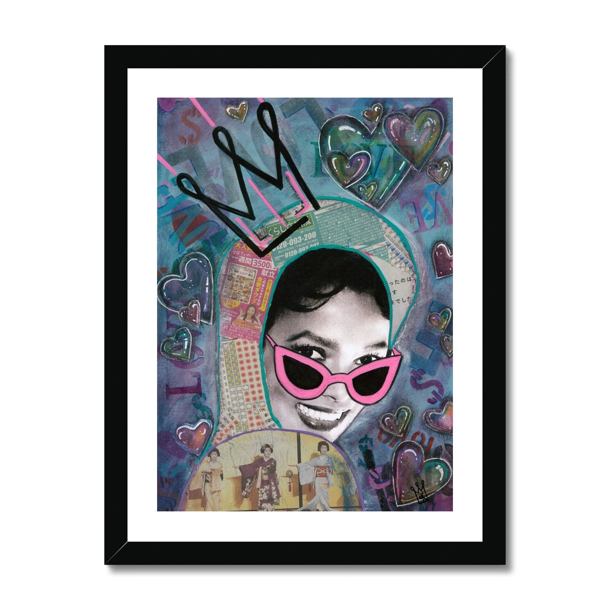 love & money - pop art mashup print - kweenie studio