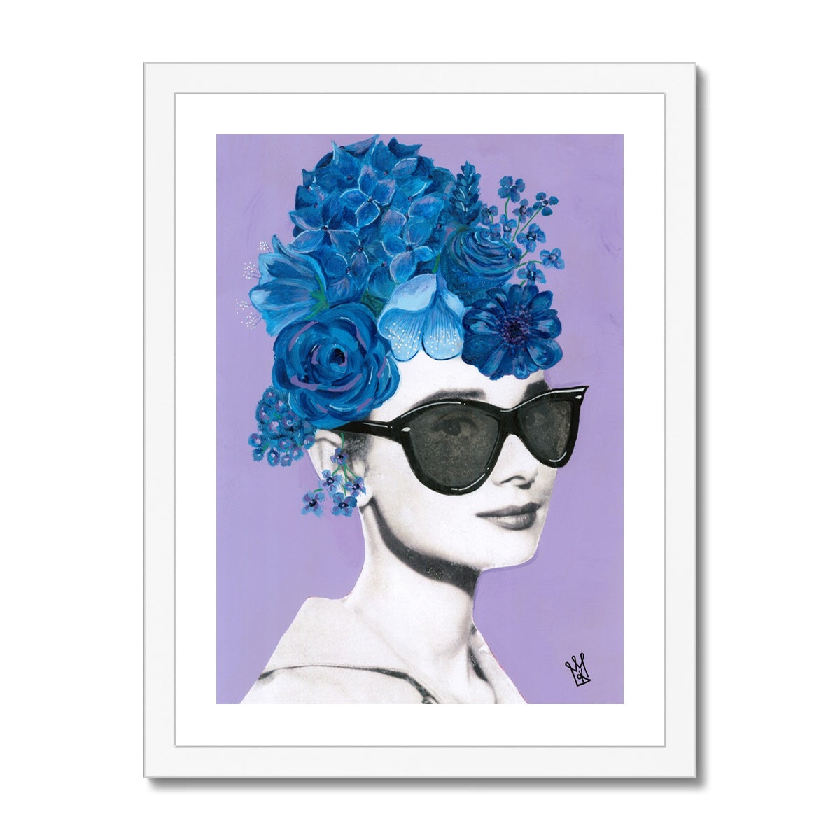 blue for you - pop art mash up print - kweenie studio