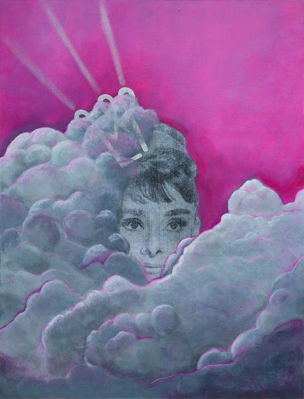 "she never left" - feminist pop art original artwork by kweenie - kweenie studio