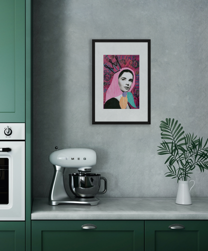 "X the line" - feminist pop art original artwork by kweenie - kweenie studio