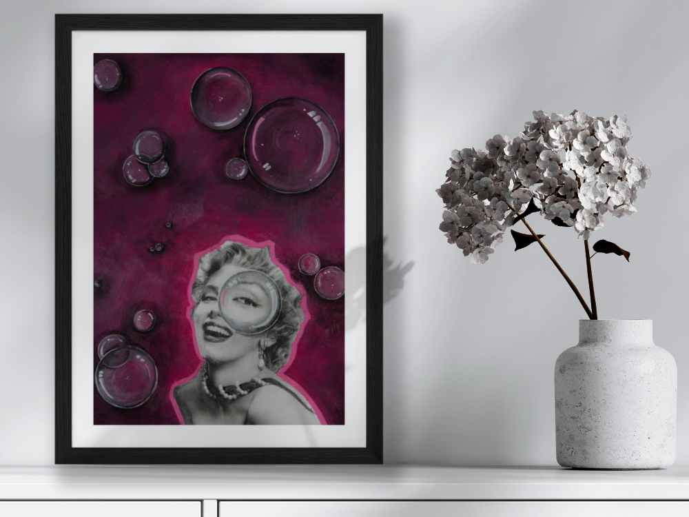 "for real!" - feminist pop art original artwork by kweenie - kweenie studio