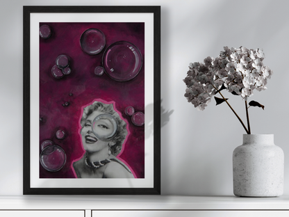 "for real!" - feminist pop art original artwork by kweenie - kweenie studio