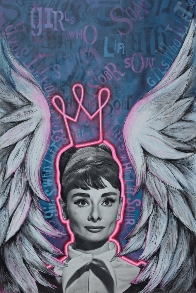 "soar" - feminist pop art kweenie original - kweenie studio
