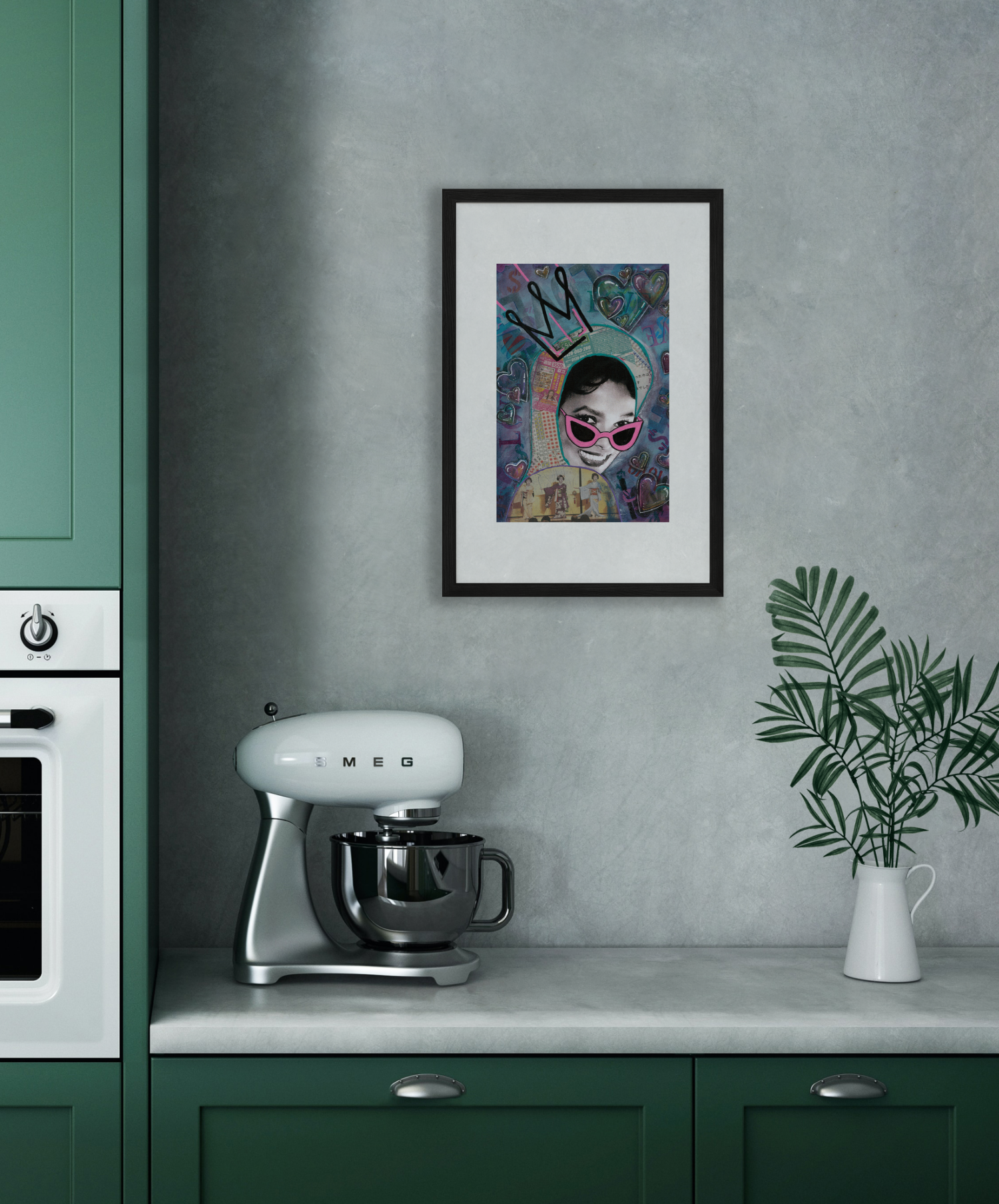 "love & money" - feminist pop art original artwork by kweenie - kweenie studio