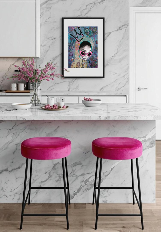 "love & money" - feminist pop art original artwork by kweenie - kweenie studio