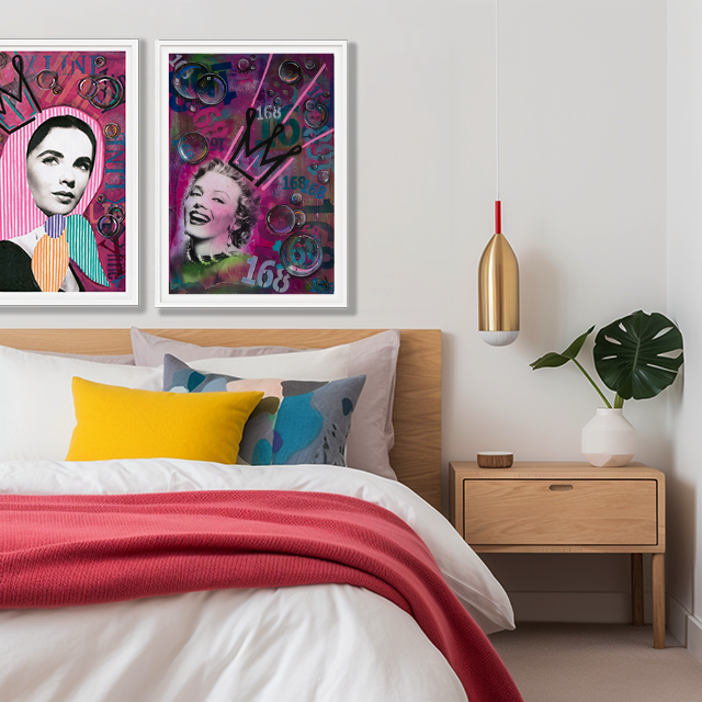 "X the line" - pop art fine art print - kweenie studio  