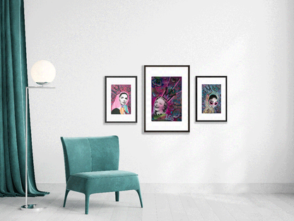 "love & money" - feminist pop art original artwork by kweenie - kweenie studio