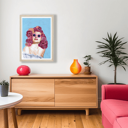 rose tinted  - pop art mashup print - kweenie studio